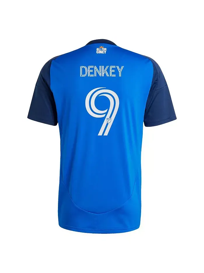 Мужская футболка Kevin Denkey Blue FC Cincinnati 2025 Orange and Blue Legacy Kit Replica Player — изображение 3 из 3