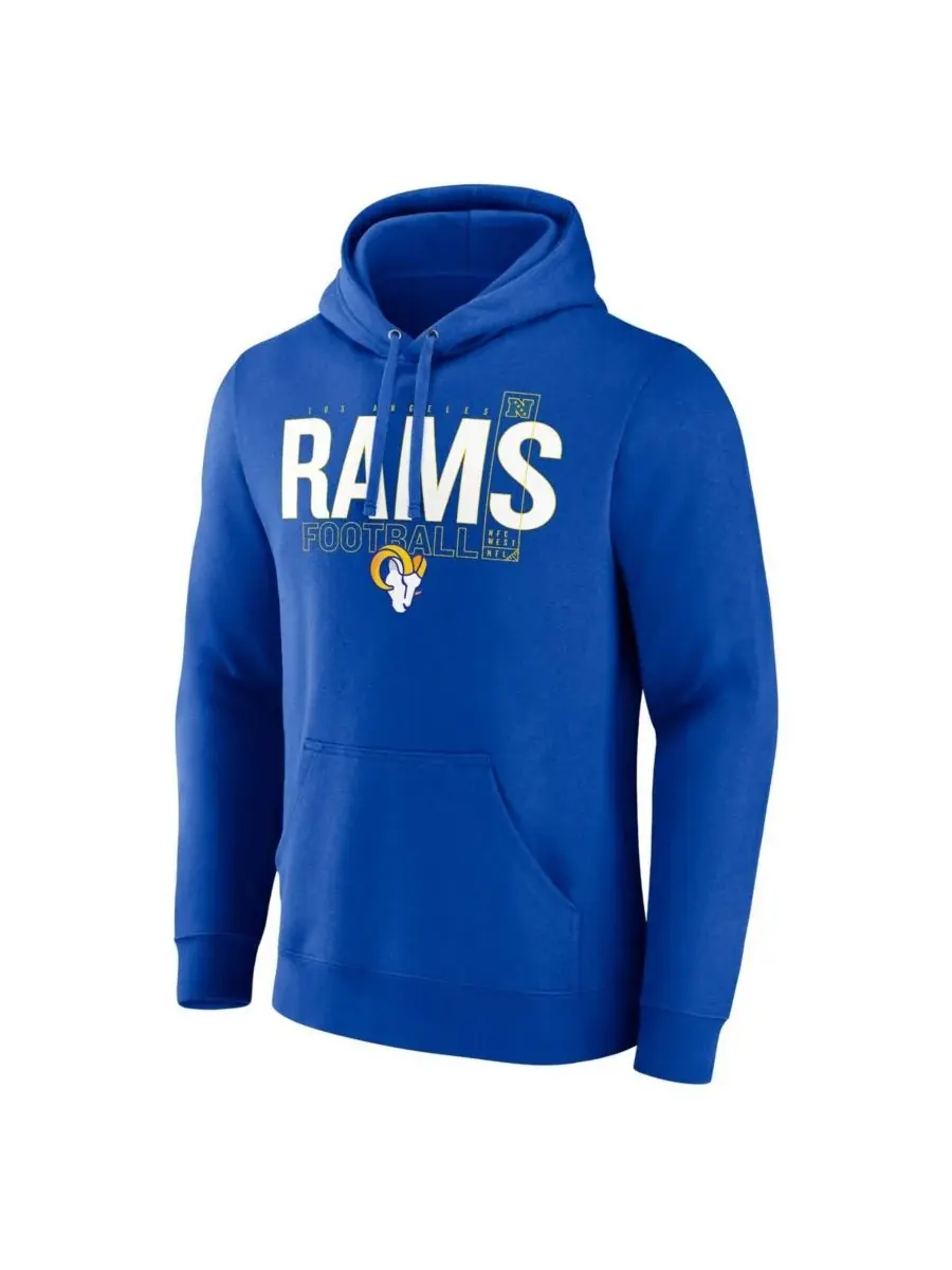 Мужская толстовка с капюшоном Royal Los Angeles Rams с контуром пилона Fanatics — изображение 2 из 3, королевский