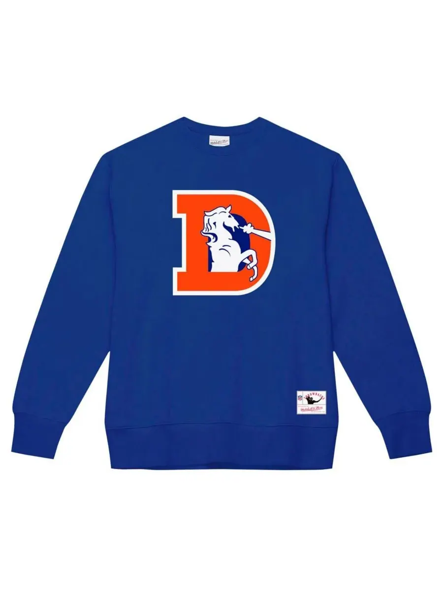 Мужская флисовая толстовка Royal Denver Broncos Mitchell & Ness — изображение 2 из 3, королевский