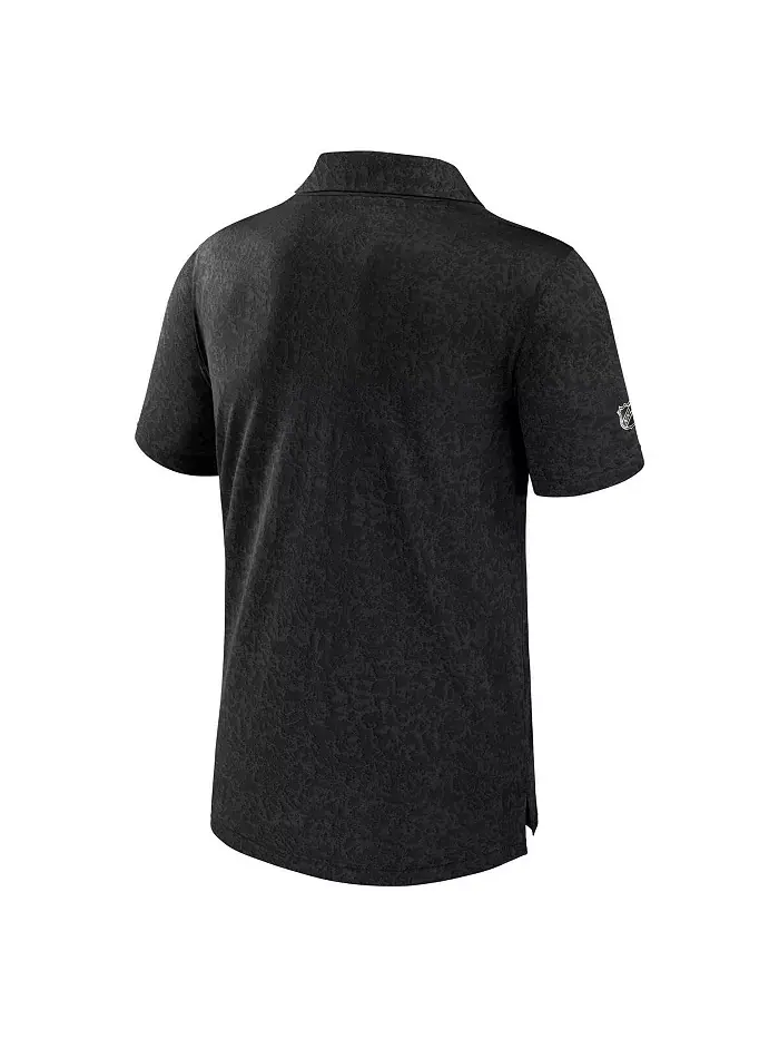 Мужская поло Boston Bruins Authentic Pro Jacquard черного цвета Fanatics — изображение 2 из 3