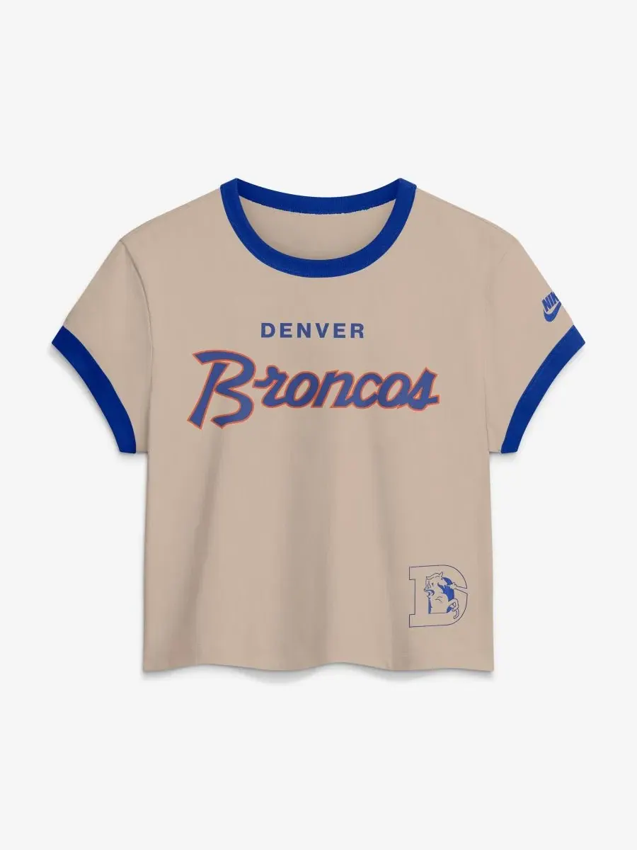 Футболка женская с принтом, укороченная Nike Denver Broncos