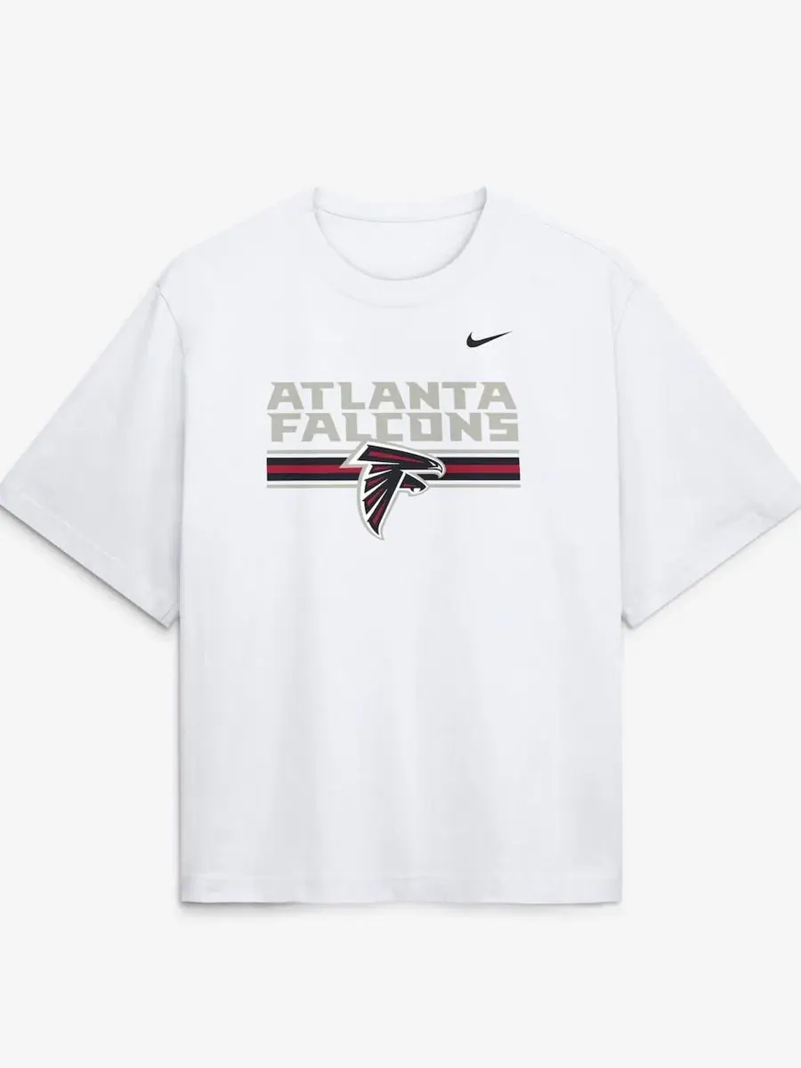 Футболка свободного кроя с принтом Atlanta Falcons Redesign Boxy Nike — изображение 2 из 3, белый