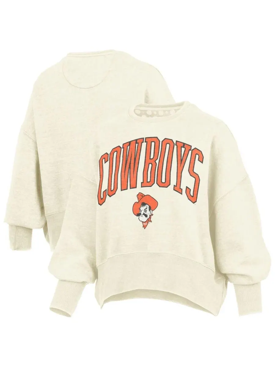 Свитшот с круглым вырезом оверсайз Oklahoma State Cowboys Pressbox