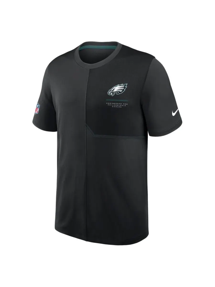 Футболка с длинным рукавом с логотипом команды Philadelphia Eagles Nike — изображение 2 из 3, черный