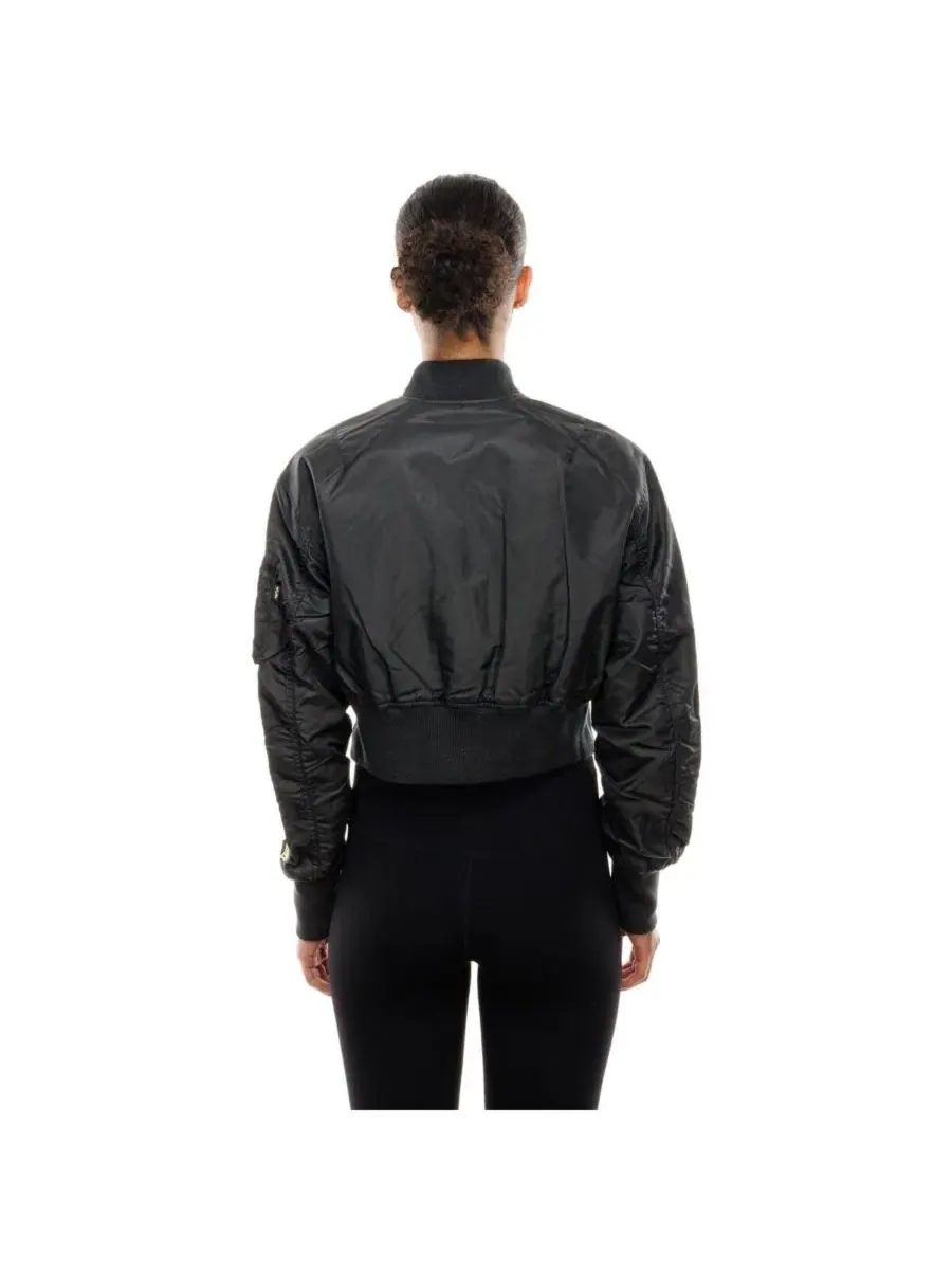 Женская укороченная куртка с полной молнией New Era x Alpha Industries, New York Mets — изображение 2 из 8, черный