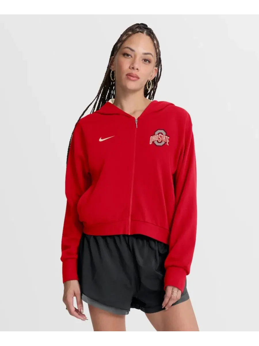 Кроп-худи на молнии с капюшоном, свободный крой, Mantra Nike