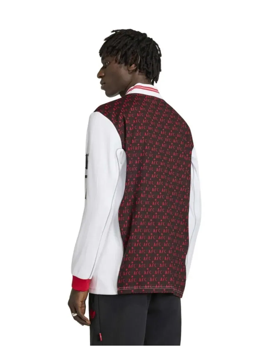 Футболка-джерси с длинным рукавом с принтом Arsenal x Places Faces Lifestyler adidas — изображение 2 из 5, черный