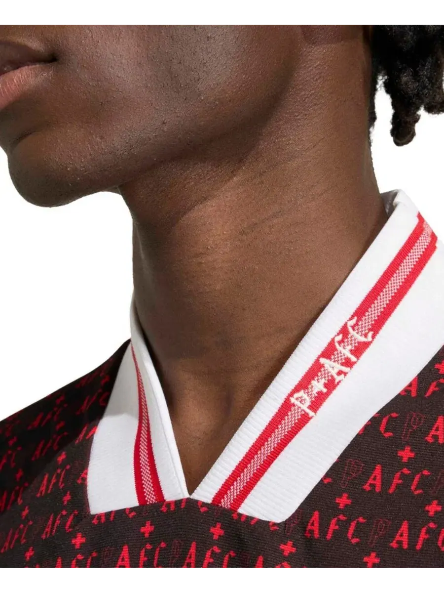 Футболка-джерси с длинным рукавом с принтом Arsenal x Places Faces Lifestyler adidas — изображение 4 из 5, черный