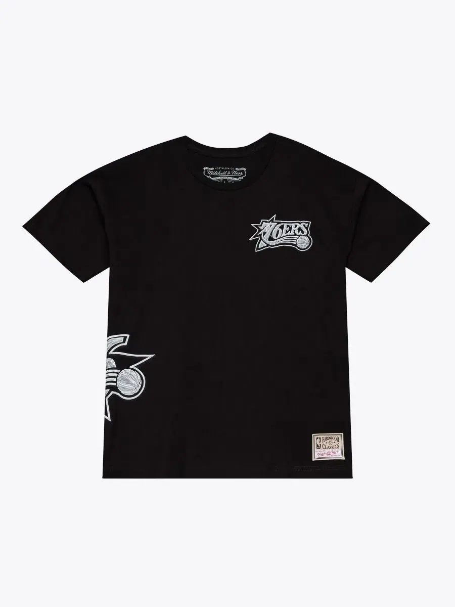 Футболка с принтом Philadelphia 76ers Chrome Heritage Mitchell & Ness