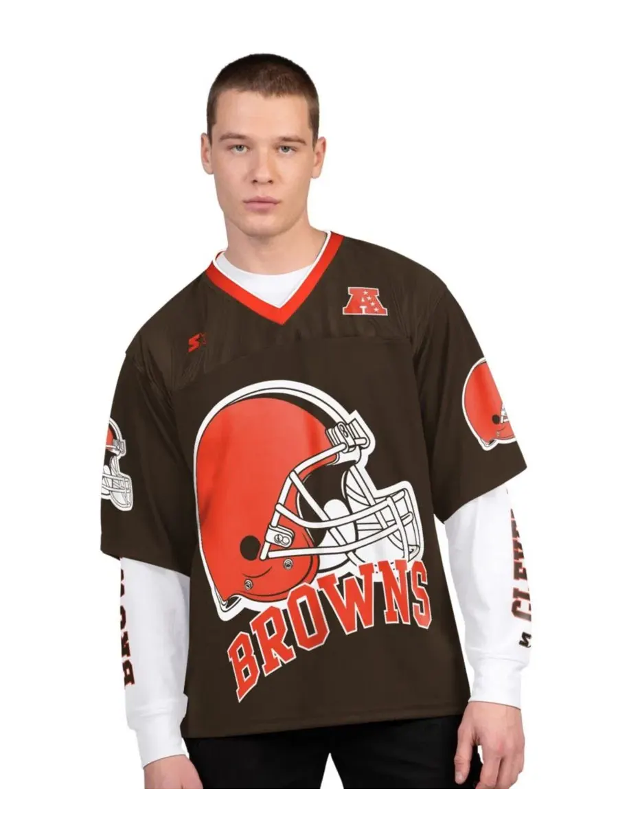 Комплект футболок с длинным и коротким рукавом Cleveland Browns Starter