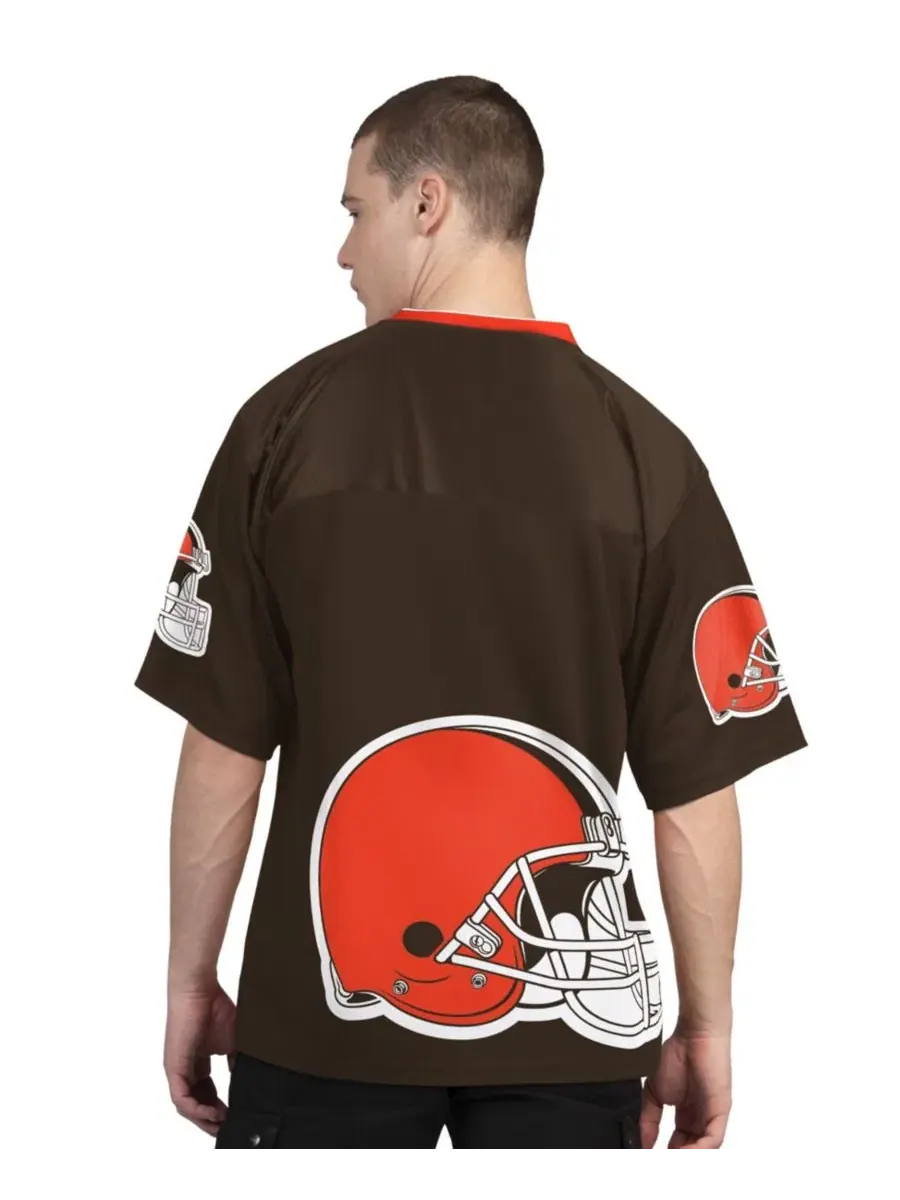 Комплект футболок с длинным и коротким рукавом Cleveland Browns Starter — изображение 3 из 5, коричневый белый