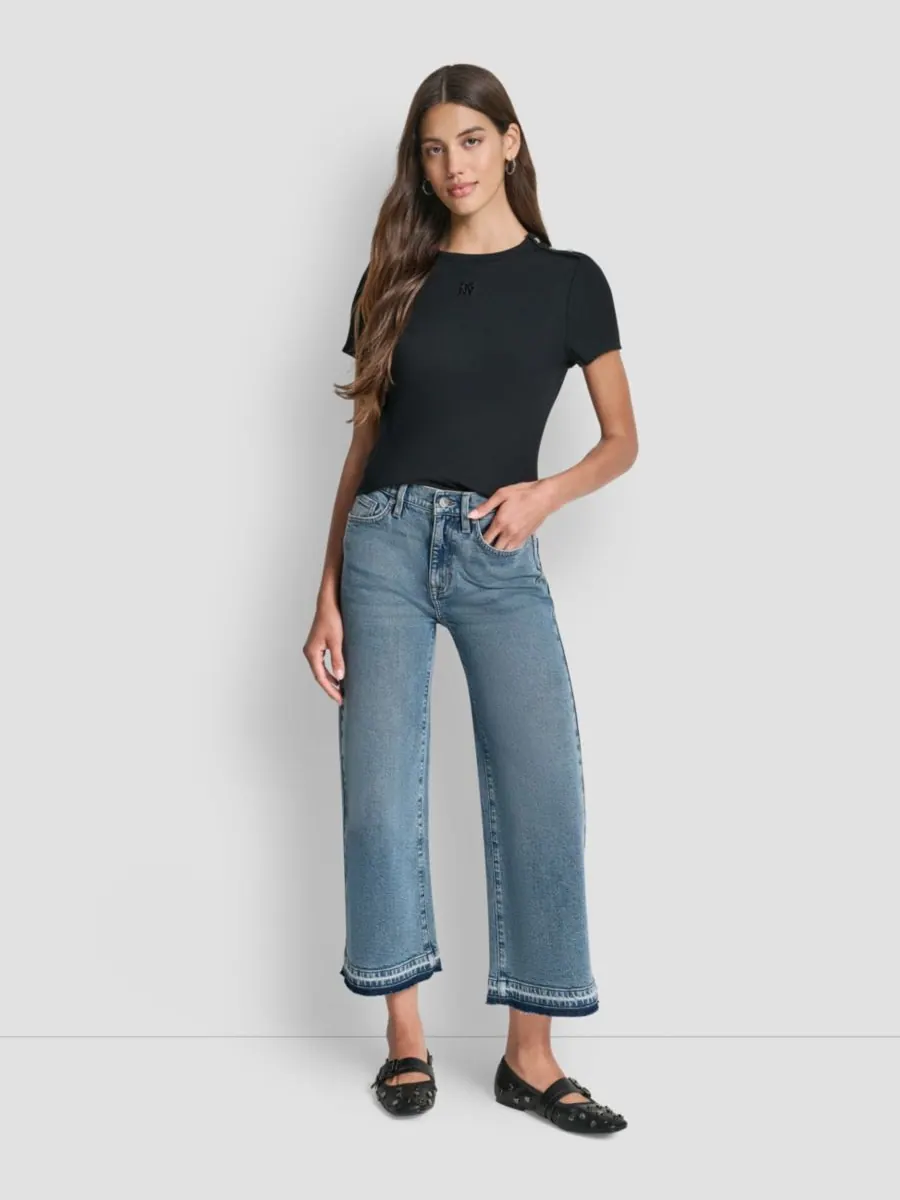 Женские джинсы со средней посадкой и широкими штанинами DKNY Jeans, Cedar Hill — изображение 4 из 7