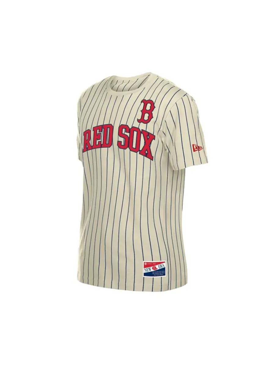 Футболка с сетчатой вставкой с принтом Boston Red Sox New Era — изображение 3 из 4, бежевый