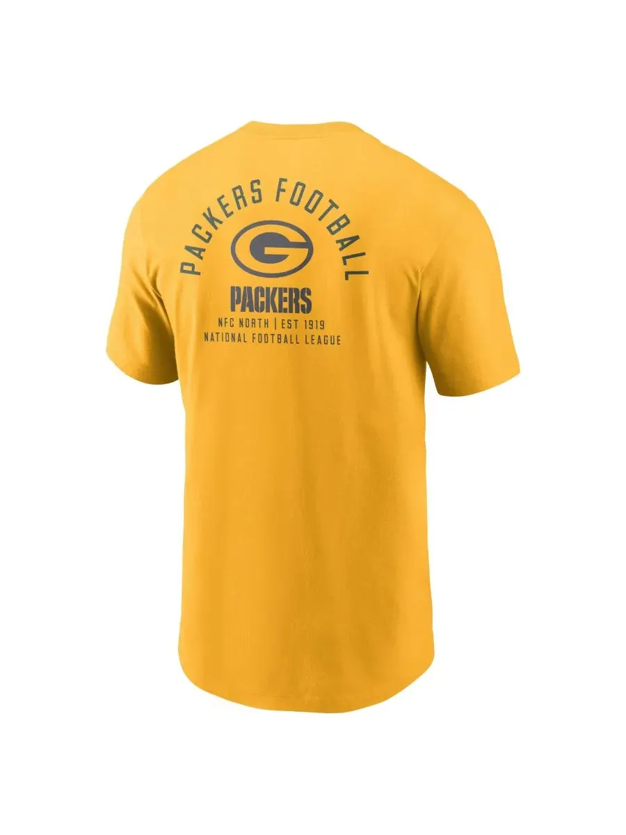 Мужская футболка с принтом Split Logo Green Bay Packers Nike — изображение 3 из 3, золото