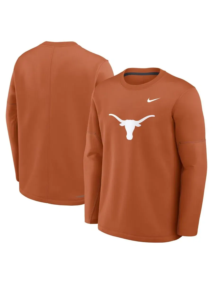Лонгслив с принтом Texas Longhorns 2026 Sideline Coaches Therma-FIT Nike