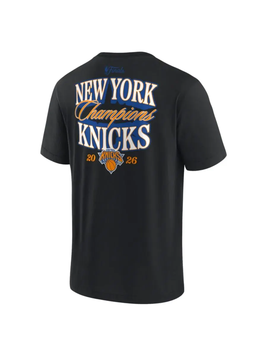 Футболка с принтом New York Knicks 2026 NBA Champions Elevated Legacy Heavyweight Fanatics — изображение 2 из 3, черный