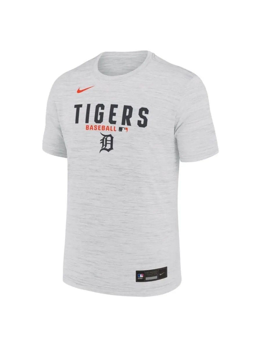 Футболка с коротким рукавом и принтом Authentic Collection Velocity Dri-FIT Nike — изображение 2 из 5, белый