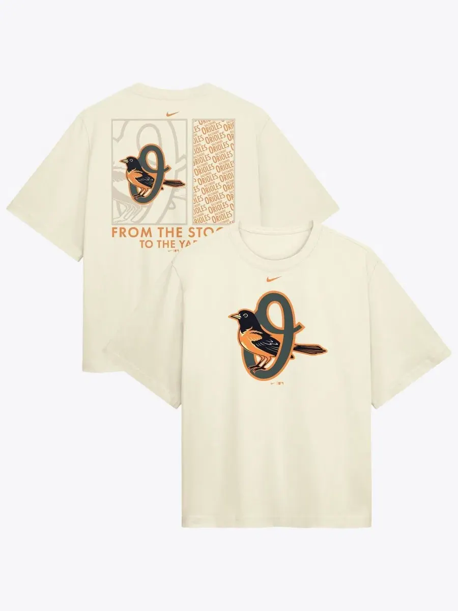 Футболка свободного кроя с опущенными плечами Baltimore Orioles Nike