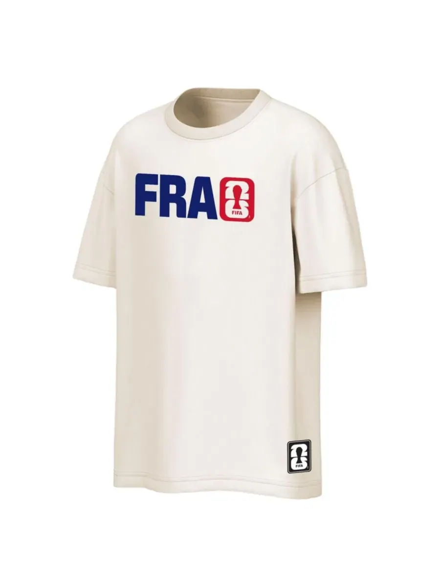 Футболка оверсайз с принтом France FIFA World Cup 2026 Livery Outerstuff — изображение 2 из 3, бежевый