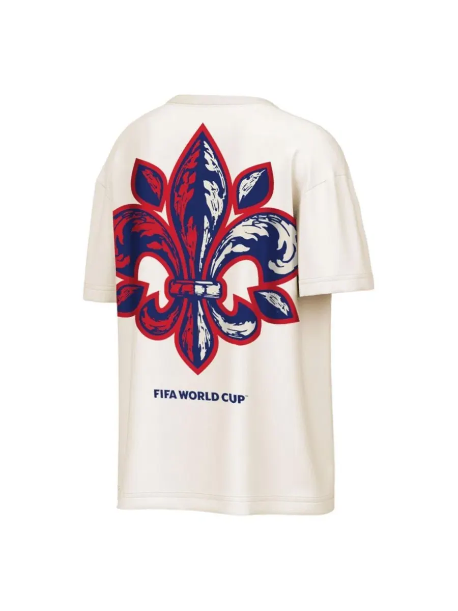 Футболка оверсайз с принтом France FIFA World Cup 2026 Livery Outerstuff — изображение 3 из 3, бежевый