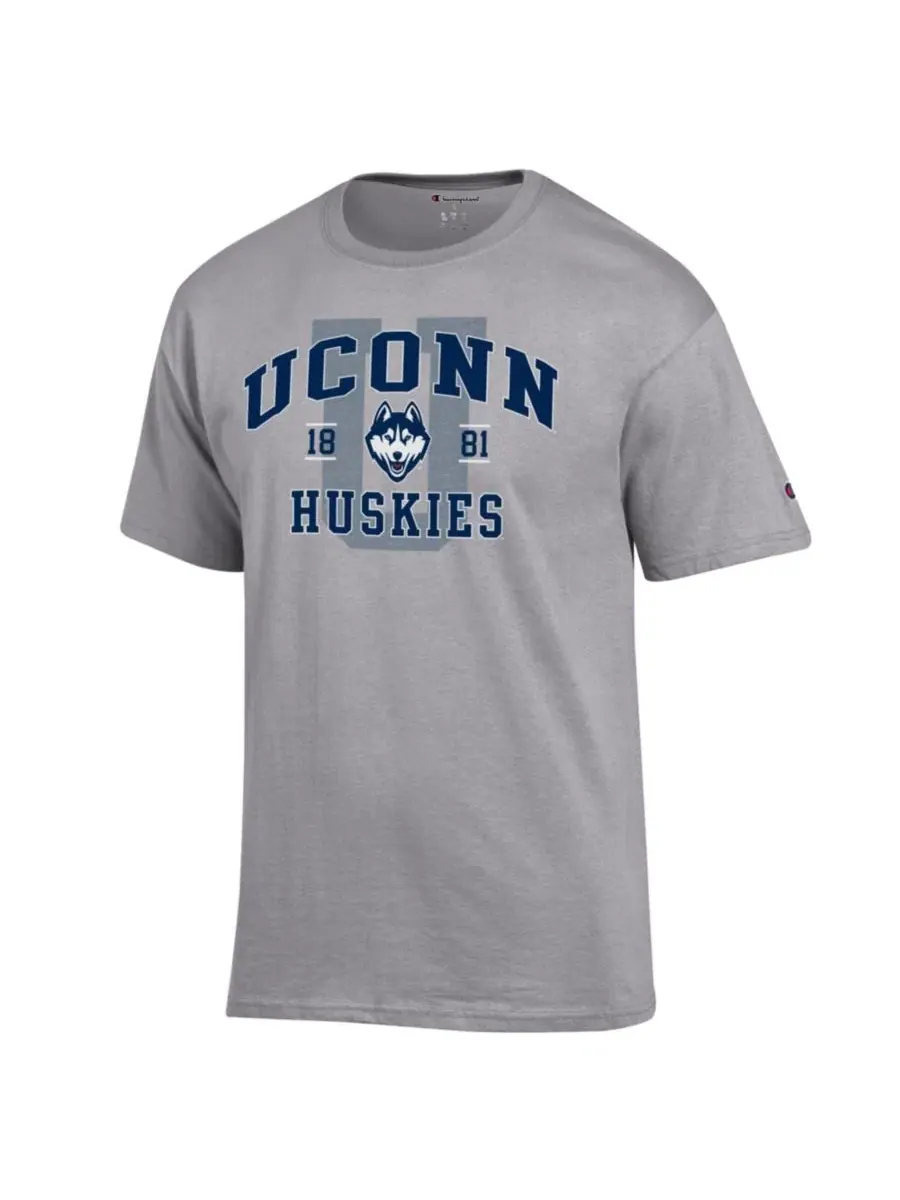 Футболка с длинным рукавом UConn Huskies Varsity Champion — изображение 3 из 3, серый