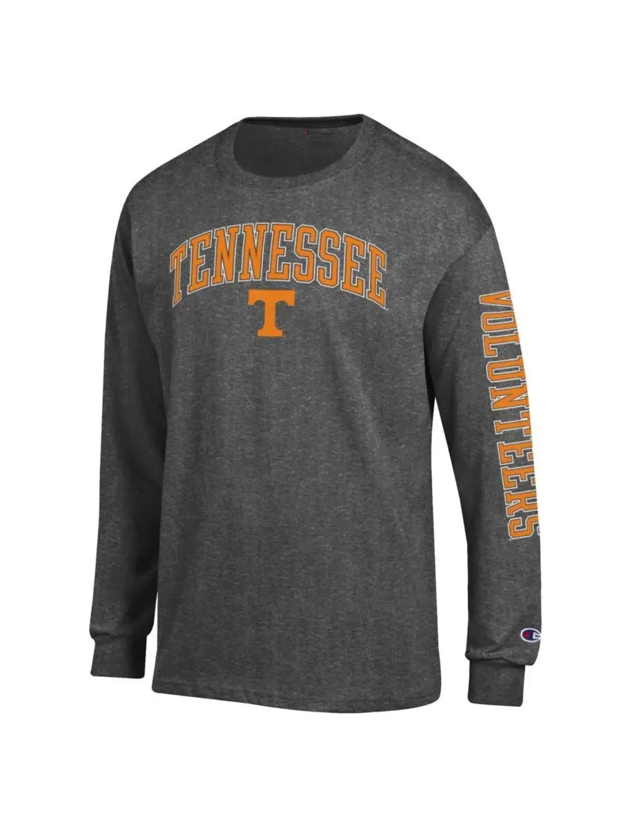 Футболка с длинным рукавом с принтом Arch Over Logo Tennessee Volunteers Champion — изображение 3 из 3, темно-серый