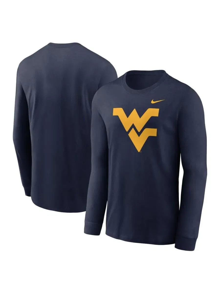 Футболка с длинным рукавом с принтом West Virginia Mountaineers Primary Logo Nike