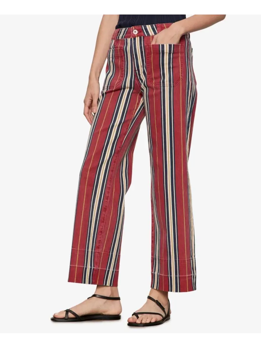 Джинсы с широкими штанинами Mariner Petite Sanctuary, Very Berry Stripe — изображение 9 из 11
