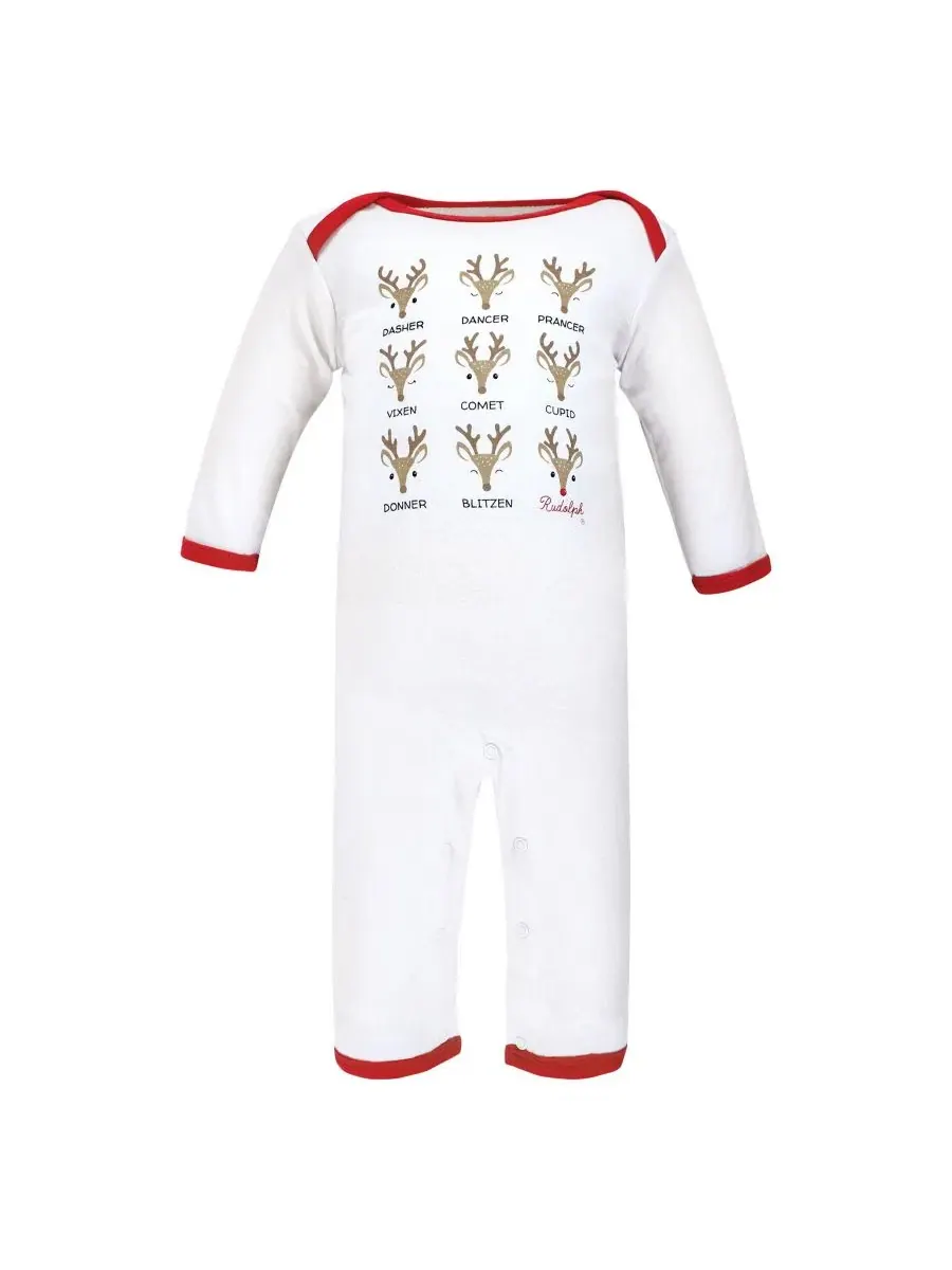 Комплект боди-комбинезонов с длинным рукавом, 3 предмета Hudson Baby, Santa Reindeer — изображение 5 из 5