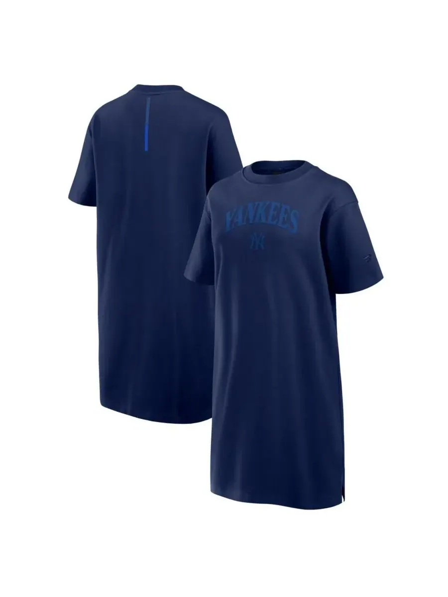 Fanatics Женское хлопковое платье темно-синего цвета с символикой команды New York Yankees