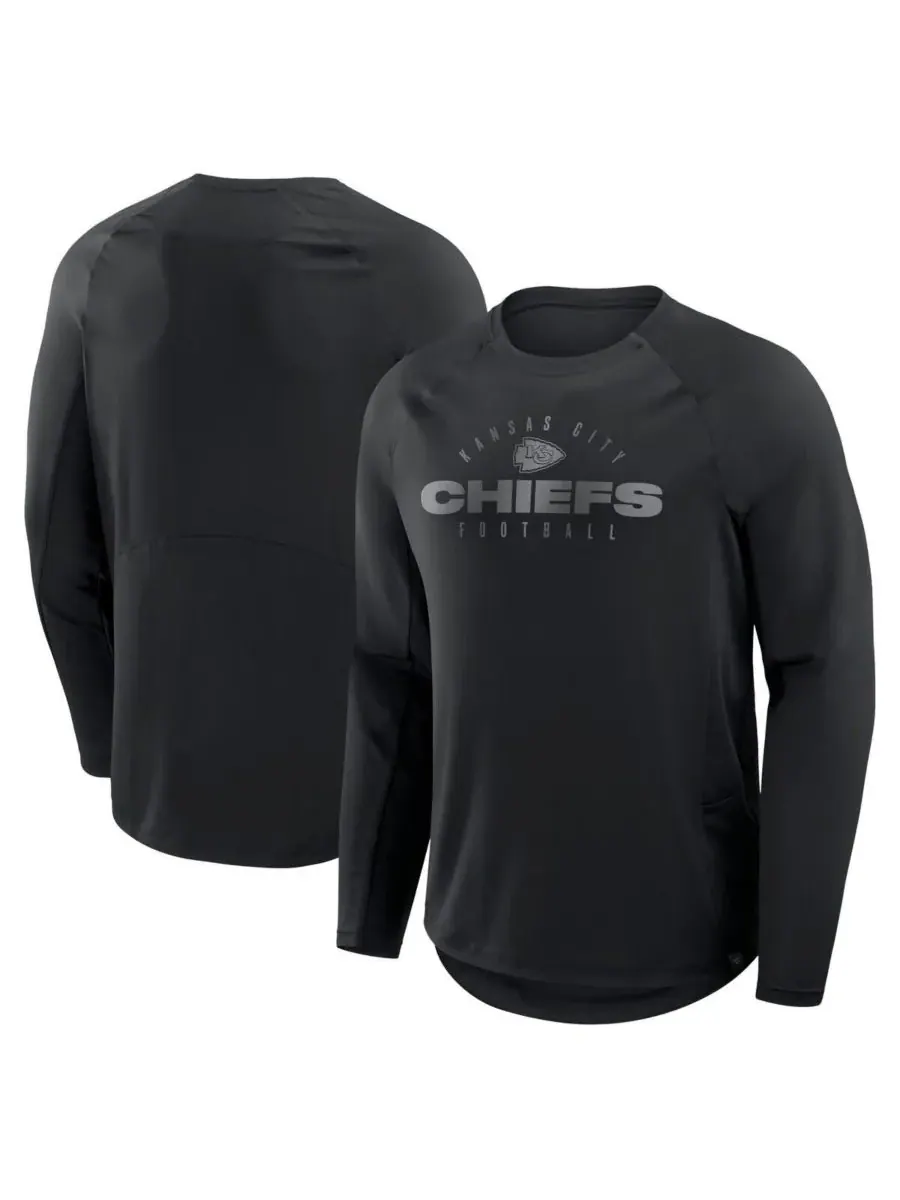 Fanatics Мужская черная футболка с длинным рукавом Kansas City Chiefs Coverage Scheme