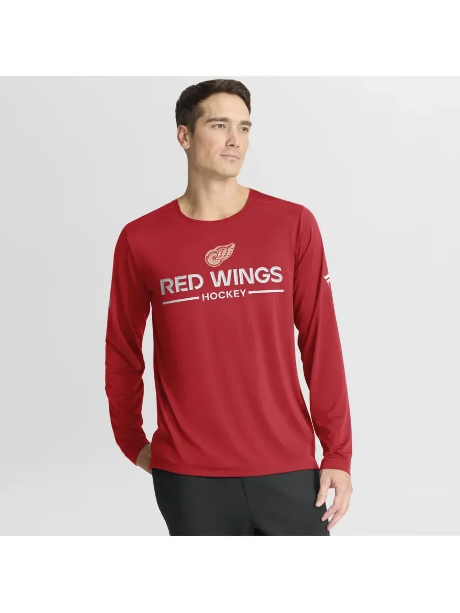 Fanatics Мужская красная футболка с длинным рукавом Detroit Red Wings Authentic Pro Centennial Rink