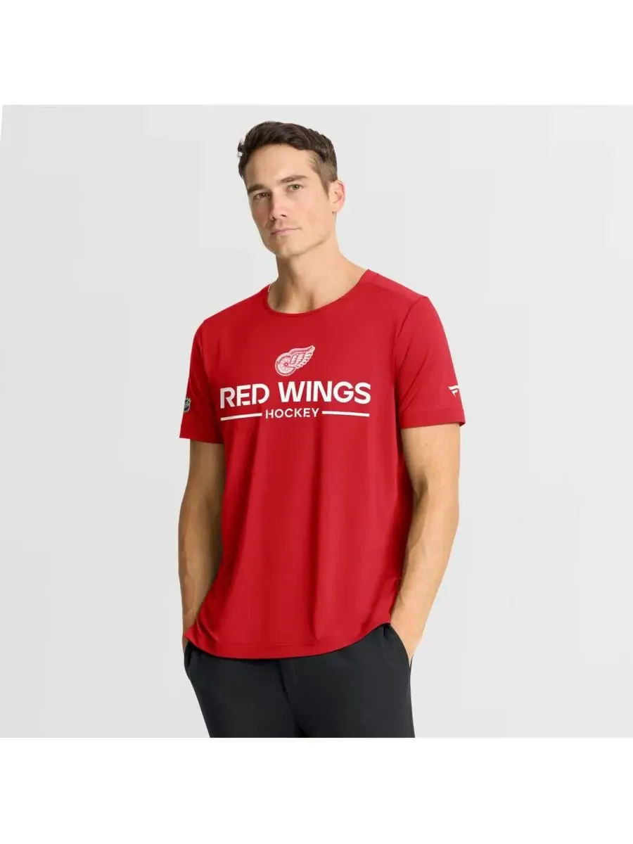 Fanatics Мужская красная футболка Detroit Red Wings Authentic Pro Centennial Rink Tech