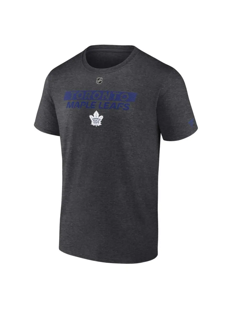 Fanatics Мужская футболка Toronto Maple Leaf's Authentic Pro Core Primary цвета меланж и — изображение 3 из 3, темно-серый
