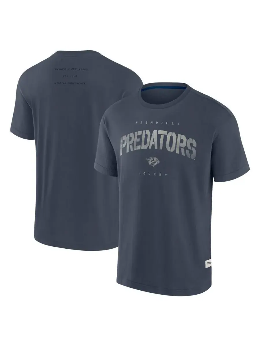 Fanatics Мужская темно-синяя футболка Nashville Predators Elements Weathered Tonal Future Ground