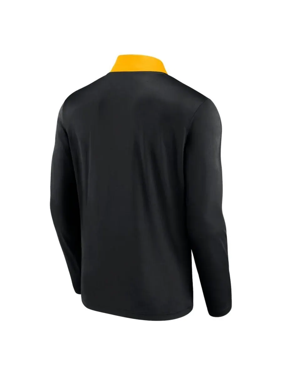 Fanatics Мужская черная футболка Pittsburgh Pirates Unstoppable с застежкой-молнией до четверти — изображение 3 из 3, черный