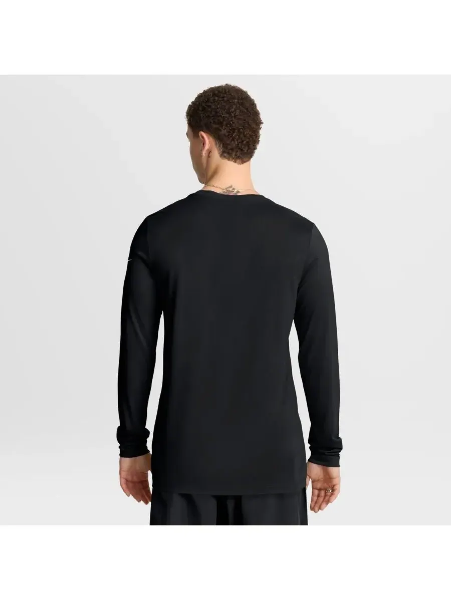 Nike Мужская черная футболка с длинным рукавом Carolina Panthers Primetime Legend Icon Performance — изображение 2 из 5