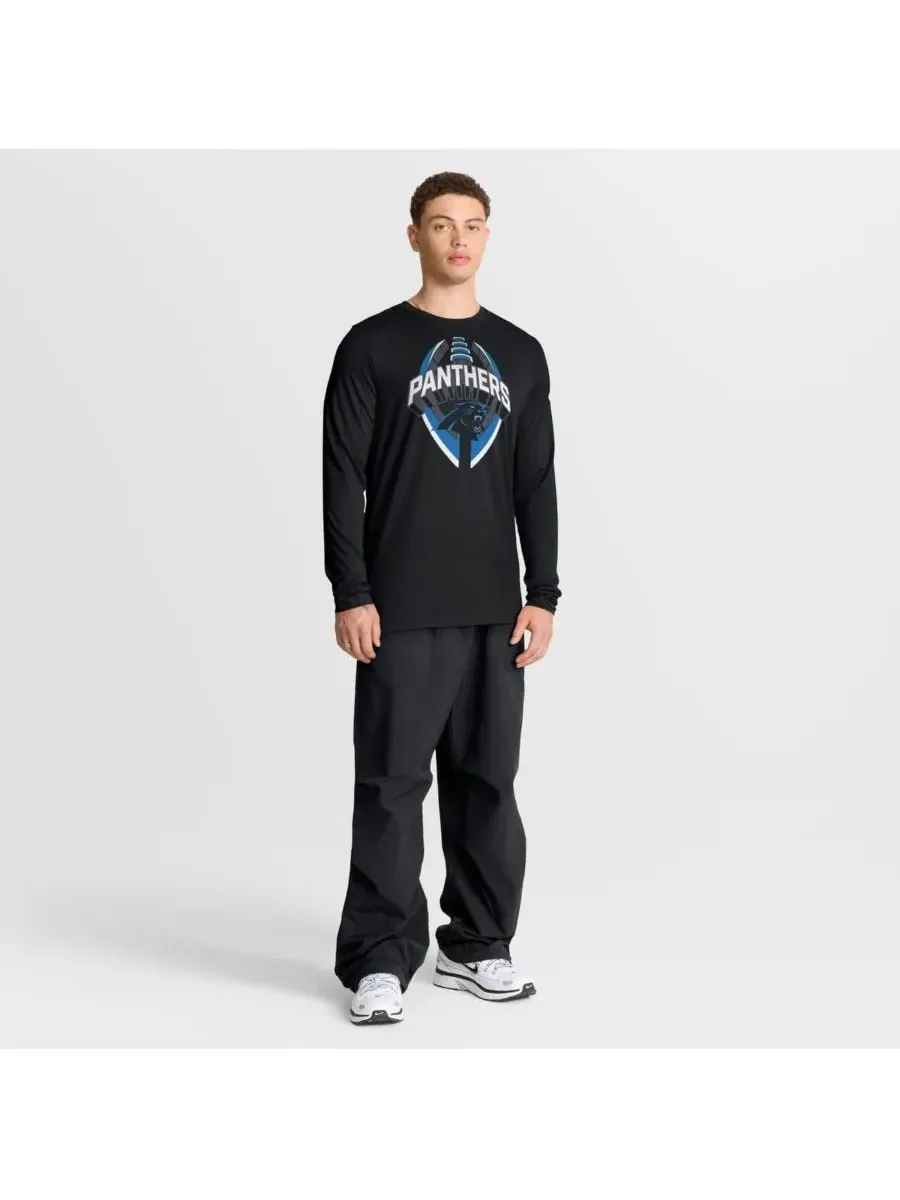 Nike Мужская черная футболка с длинным рукавом Carolina Panthers Primetime Legend Icon Performance — изображение 3 из 5