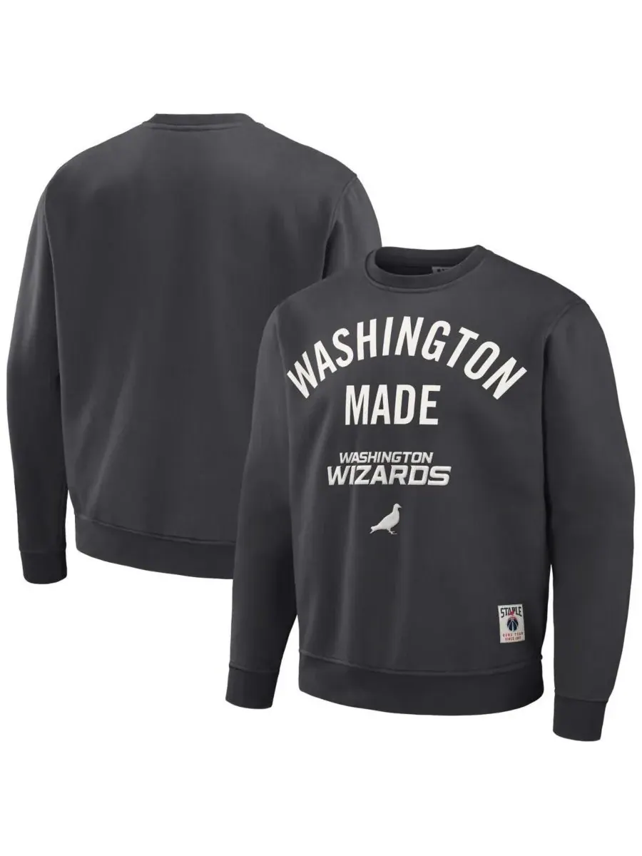 Staple Мужская плюшевая толстовка NBA x Anthracite Washington Wizards