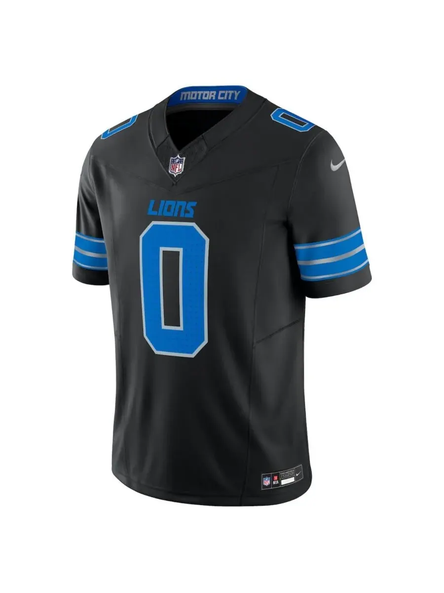 Nike Мужская черная футболка Jahmyr Gibbs Detroit Lions 2nd Alternate Vapor FUSE Limited — изображение 2 из 3, черный