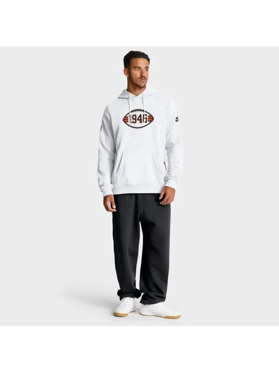 Nike Мужская белая толстовка с капюшоном Cleveland Browns Sideline Offensive Set Play Performance — изображение 3 из 5, белый