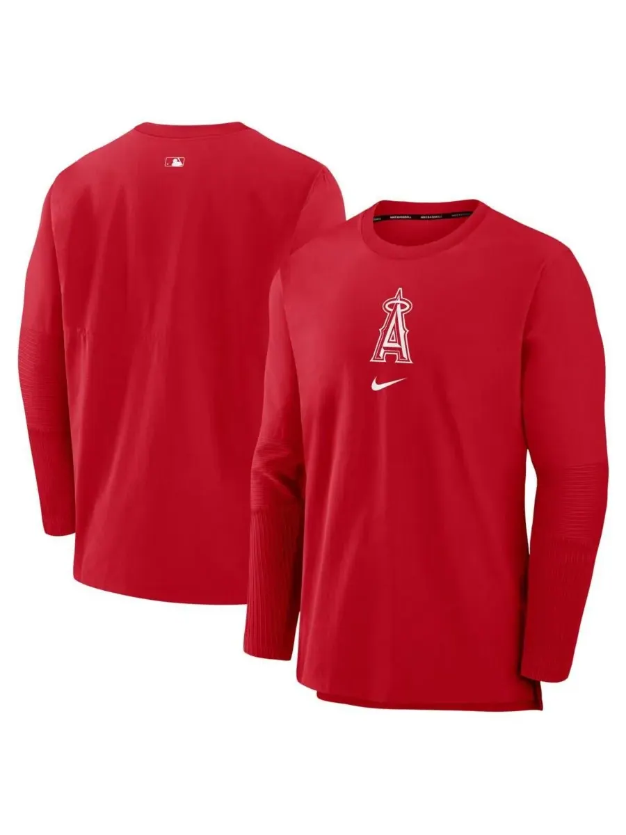 Nike Мужская красная толстовка Los Angeles Angels из аутентичной коллекции Player Performance