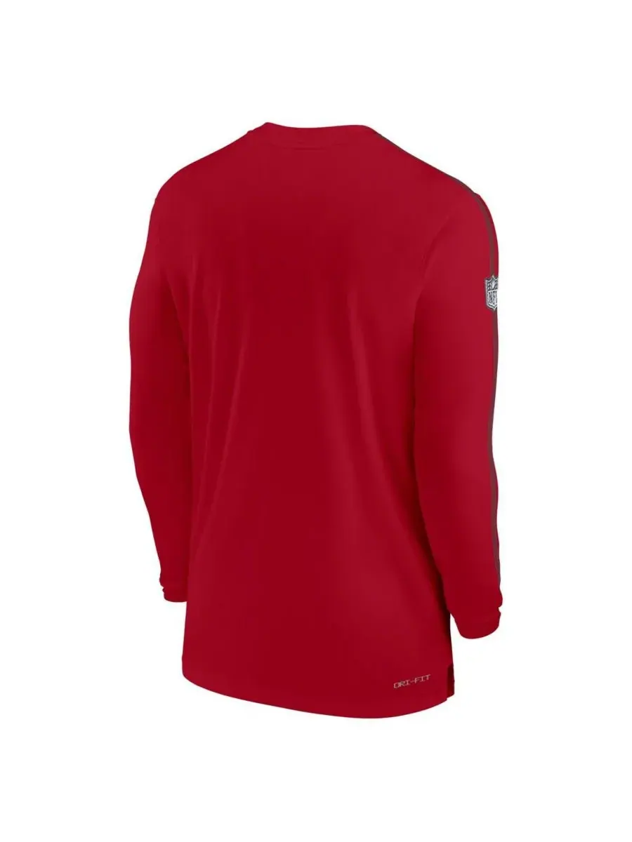 Nike Мужская красная футболка с длинным рукавом Tampa Bay Buccaneers Sideline Coach UV Performance — изображение 3 из 3