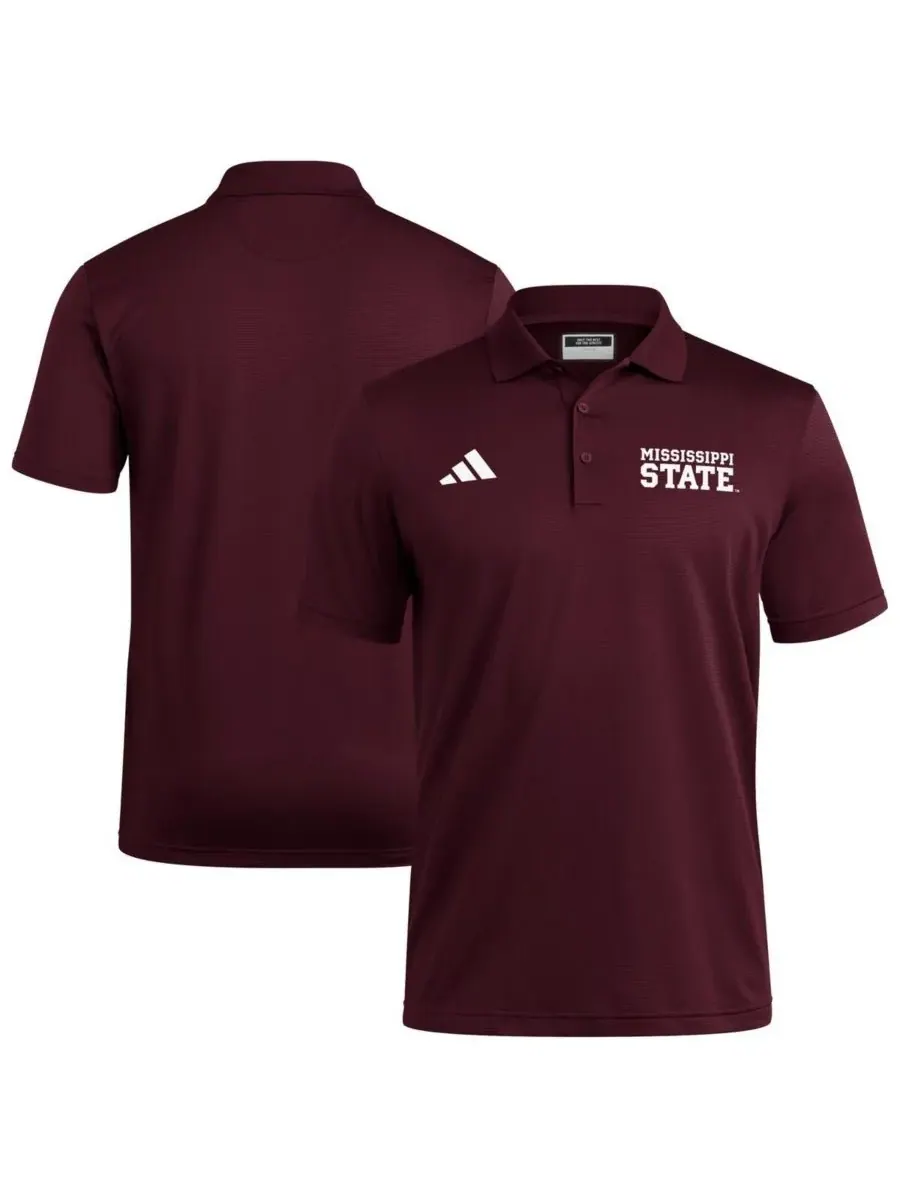 Adidas Мужская бордовая футболка-поло Mississippi State Bulldogs Ultimate 365 Ottoman