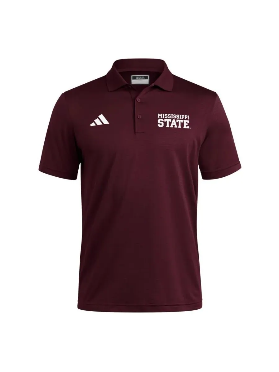 Adidas Мужская бордовая футболка-поло Mississippi State Bulldogs Ultimate 365 Ottoman — изображение 2 из 3, коричневый