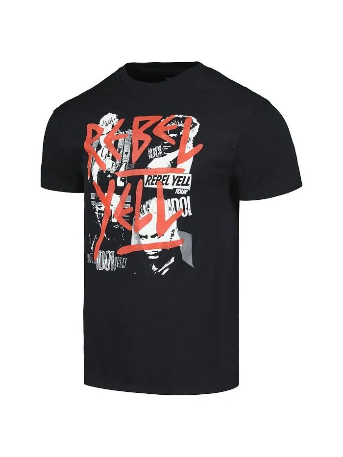 Мужская черная футболка Billy Idol Manhead Merch — изображение 2 из 3, черный
