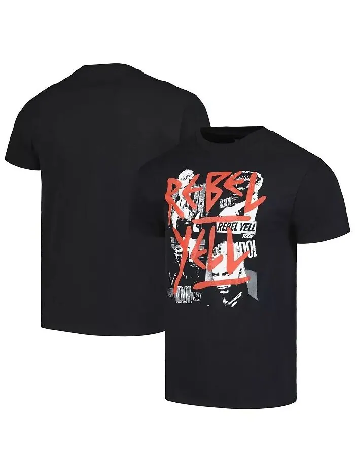 Мужская черная футболка Billy Idol Manhead Merch — изображение 1 из 3