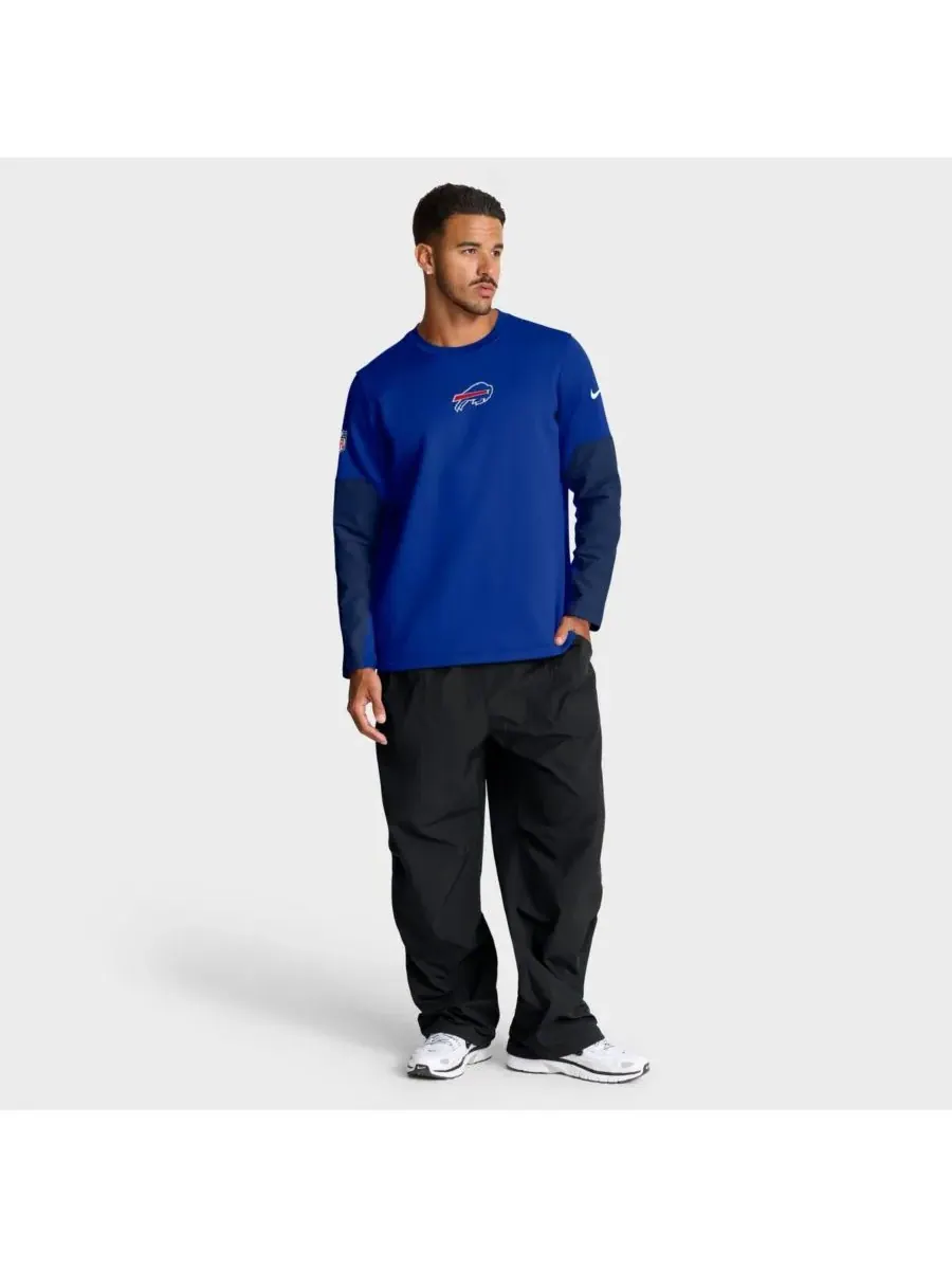 Мужская футболка с длинным рукавом Royal Buffalo Bills Sideline Scripted to Win Performance Nike — изображение 3 из 5