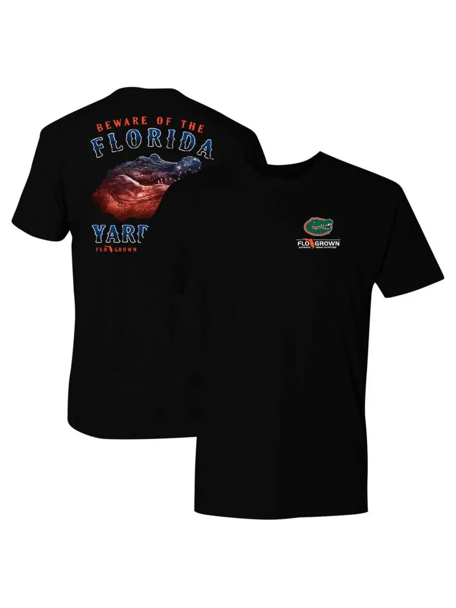 FLoGrown Мужская черная футболка с изображением команды Florida Gators и собаки из Флориды