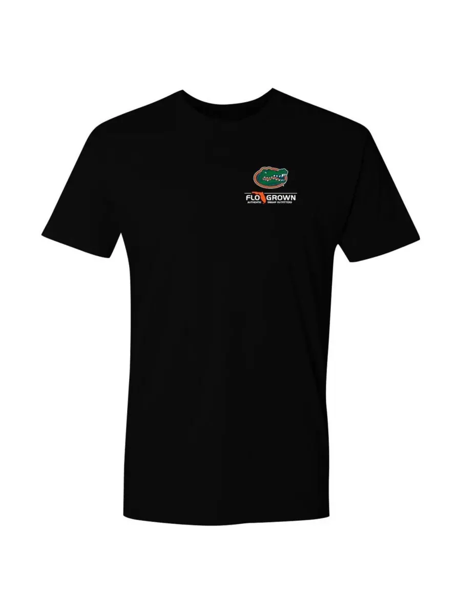 FLoGrown Мужская черная футболка с изображением команды Florida Gators и собаки из Флориды — изображение 2 из 3, черный
